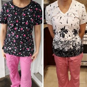 Bundle of 2 scrub tops